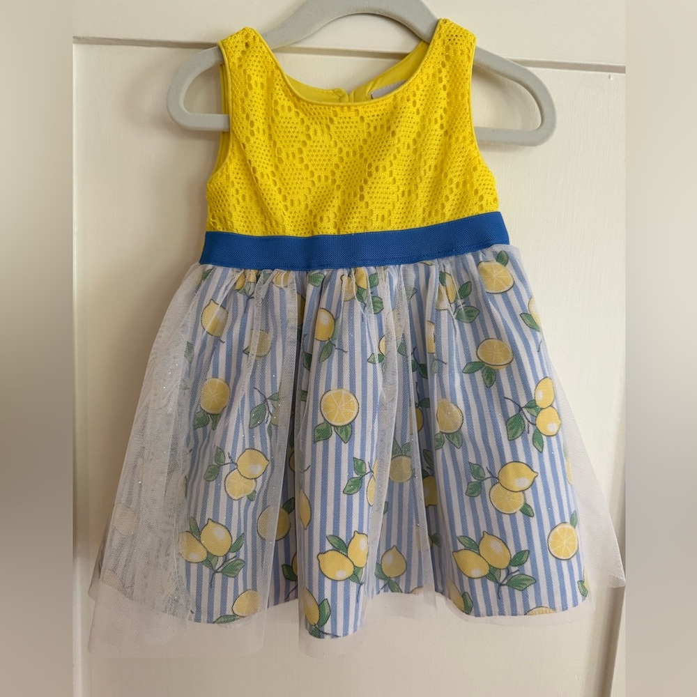 Sweet crochet top lemon dress for 24mos